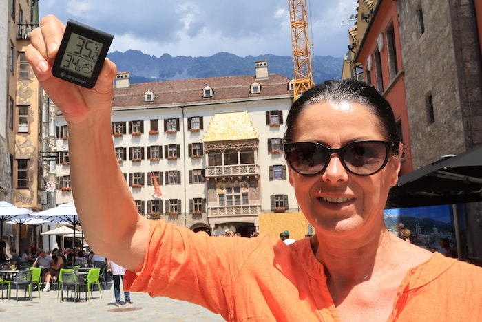 In Innsbruck strahlte das Goldene Dachl mit der Sonne um die Wette.