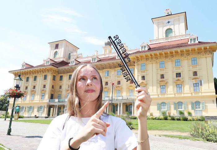 HAK-Schülerin Johanna Rauchbauer kommt mit der Hitze gut zurecht, versucht sich so oft wie ...