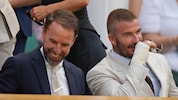 David Beckham und Gareth Southgate, die früher gemeinsam in Englands Fußball-Nationalteam ...