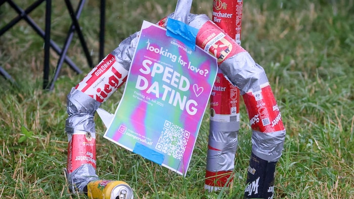 Hier kann man sich zum Speed-Dating verabreden – klassisch wurde ein Herz als Symbol gewählt.