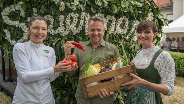 Herz für die Steiermark: Jaimy Reisinger, Michael Feiertag und Astrid Steharnig-Staudinger