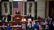 US-Sprecher Mike Johnson leitete im Repräsentantenhaus im Kapitol in Washington, D.C. die ...