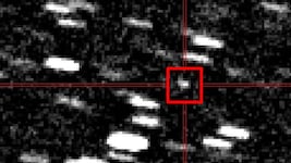 Das Objekt A11pl3Z (rot markiert), aufgenommen vom Saguaro Observatorium
