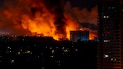 Viele Gebäude in Kiew standen in der Nacht auf Freitag in Flammen – darunter auch einige ...