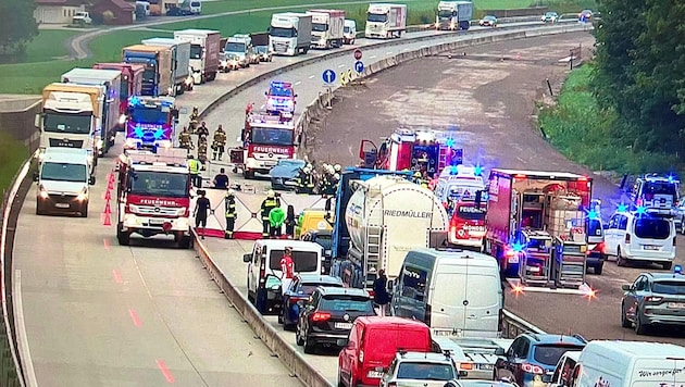 Die A1 war total gesperrt