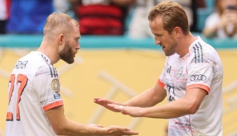 Konrad Laimer (li.) und Harry Kane