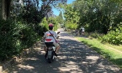 Auch am Radweg am Donaukanal sind immer viele E-Mopeds unterwegs.