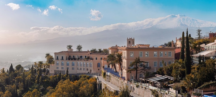 Traumhotel in Traumlage: Das Four Seasons San Domenico Palace-Hotel in Taormina.