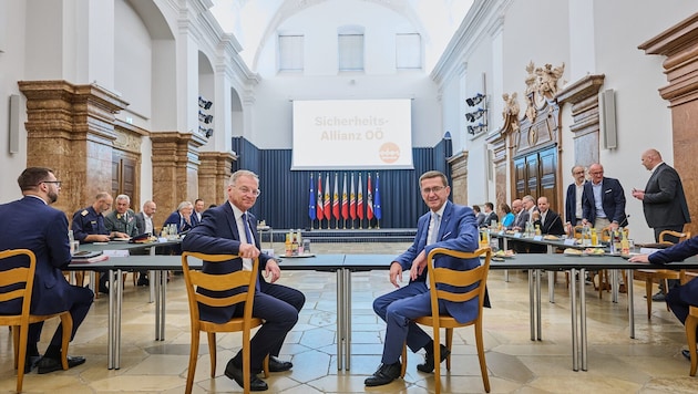 Rheinmetall ist an Bord des Bündnisses, das Stelzer und Achleitner (re.) initiiert haben.