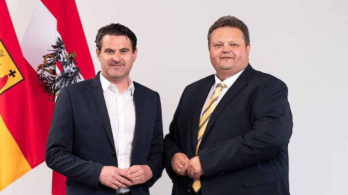 Landesobmann Christoph Zarits (links) und Klubchef Bernd Strobl.