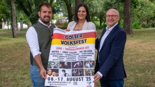 Bürgermeister Kilian Brandstätter, Landtagspräsidentin Astrid Eisenkopf und Amtsleiter Dieter ...