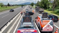 Die Unfallstelle auf der A14.