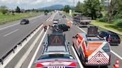 Die Unfallstelle auf der A14.