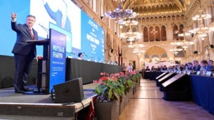 Wiens Bürgermeister Michael Ludwig bei seiner Grundsatzrede vor Kollegen aus aller Welt