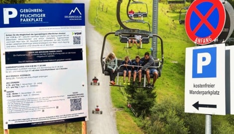 Für Kunden, die Angebote der Mönichkirchner Erlebnisalm in Anspruch nehmen, ist das Parken ...