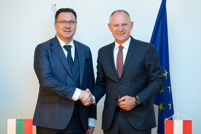 Innenminister Gerhard Karner (ÖVP) und sein bulgarischer AMtskollege Daniel Mitow