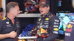 Christian Horner (li.) und Max Verstappen