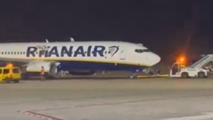 Bei dem Flugzeug handelte es sich um eine Ryanair-Maschine.