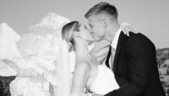 Patrick Pentz (re.) mit Ehefrau Verena.