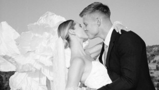 Patrick Pentz (re.) mit Ehefrau Verena.