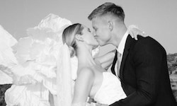 Patrick Pentz (re.) mit Ehefrau Verena.