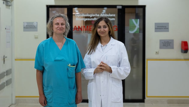 Birgit Anker (li.) und Sanja Djordjevic betreuen die Frauen