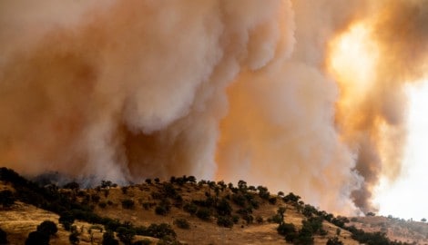 Das „Madre Fire“ im US-Bundesstaat Kalifornien