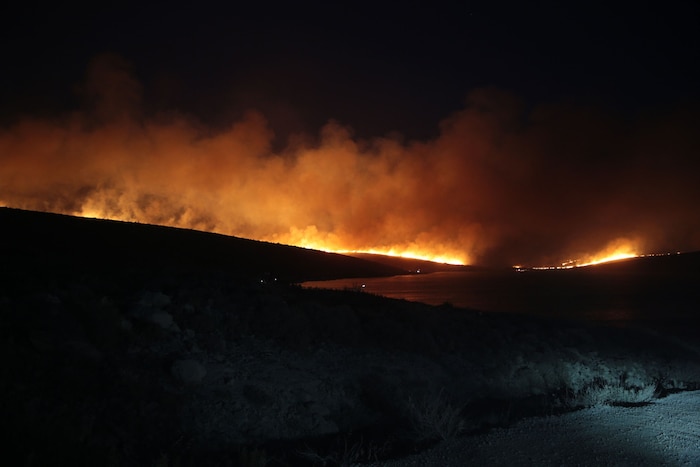 Rauch und Flammen stiegen aus einem Waldgebiet in Izmir auf.