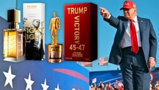 Trumps neuer Duft „Victory“ sowie das 2024 erschienene „Fight, fight, fight“.