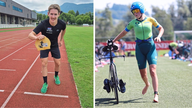 Philip Pertl und Katharina Loidl sind wieder beim Trumer Triathlon dabei.