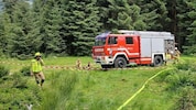 Einsatzkräfte am Unfallort
