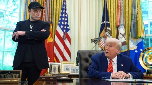 Können sich nicht mehr riechen: Elon Musk und Donald Trump 