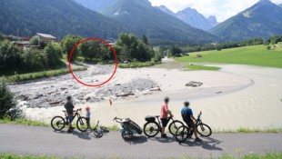 Im Bereich des roten Kreises war einmal eine Brücke.