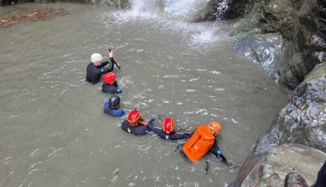 Canyoningretter der Bergrettung und Taucher der Wasserrettung suchten stundenlang nach dem ...
