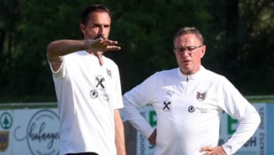Martin Stranzl und ÖFB-Teamchef Ralf Rangnick.