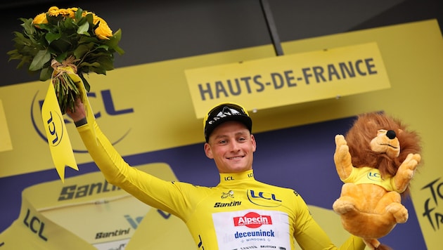 Mathieu van der Poel ist der neue Führende der Tour de France.