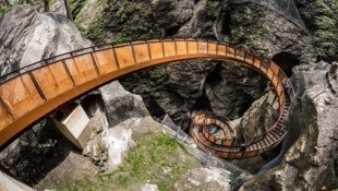 Die Helix-Treppe: Die Besucherin konnte hier verletzt nicht mehr weiter.