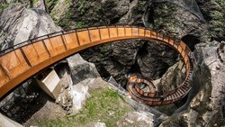 Die Helix-Treppe: Die Besucherin konnte hier verletzt nicht mehr weiter.