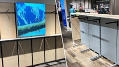 Leer geräumte Regale prägen noch das Bild in der Intersport-Filiale in Reutte.