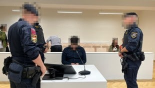 Mit gesenktem Kopf sitzt der junge Österreicher im Wiener Landl.