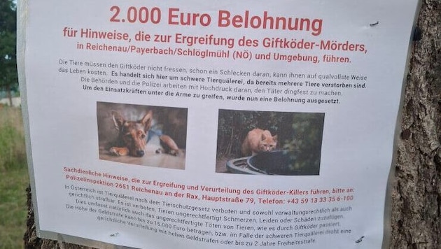 Die Polizei nimmt die Suche nach dem Giftköder-Killer sehr ernst. Man setzt weiter auf HInweise ...