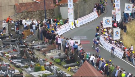 Eine makabre und respektlose Szene erschüttert am Rande der Tour de France nicht nur ...
