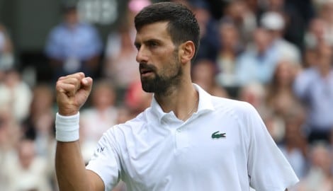 Novak Djokovic steht im Viertelfinale von Wimbledon.