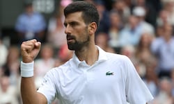 Novak Djokovic steht im Viertelfinale von Wimbledon.