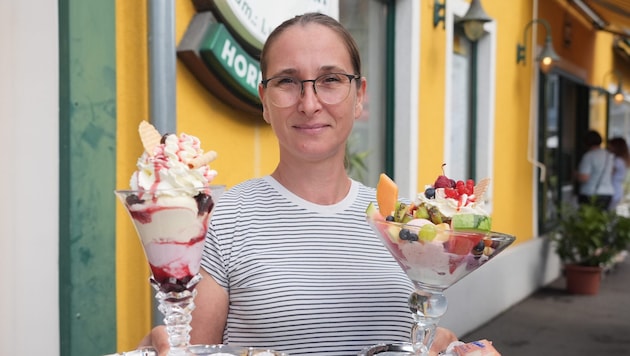 Caroline Reiter vom Murecker Stüberl ist „für den Beruf der Kellnerin geboren, ich liebe den“.