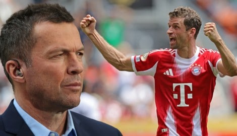 Lothar Matthäus (l.) würde einen Verbleib Thomas Müllers begrüßen.