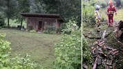 In diesem Garten kam es zum heftigen Blitzeinschlag.