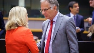 Finanzminister Marterbauer mit Nadia Calvino, Präsidentin der Europäischen Investmentbank
