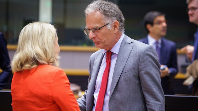 Finanzminister Marterbauer mit Nadia Calvino, Präsidentin der Europäischen Investmentbank