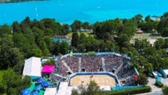 Was für ein Anblick: Der Centercourd im Strandbad Litzlberg